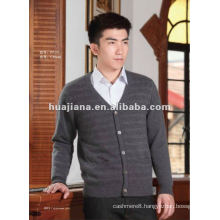 luxury men's cashmere knitting OEM cardigan